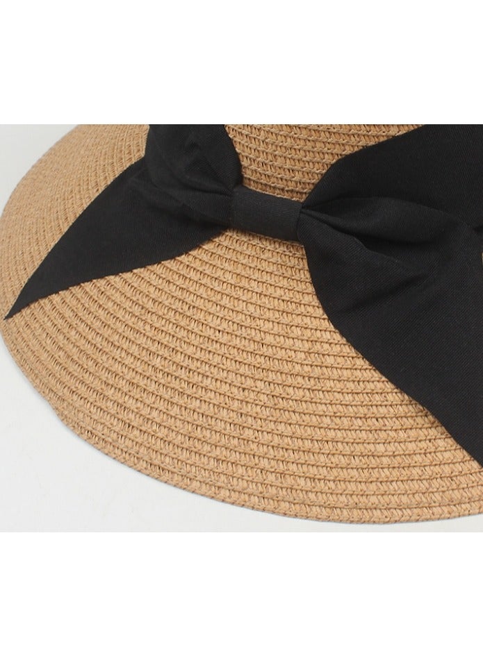 KUYING New Fashionable and Minimalist Big Bow Big Eaf Sun Hat  - Image 2