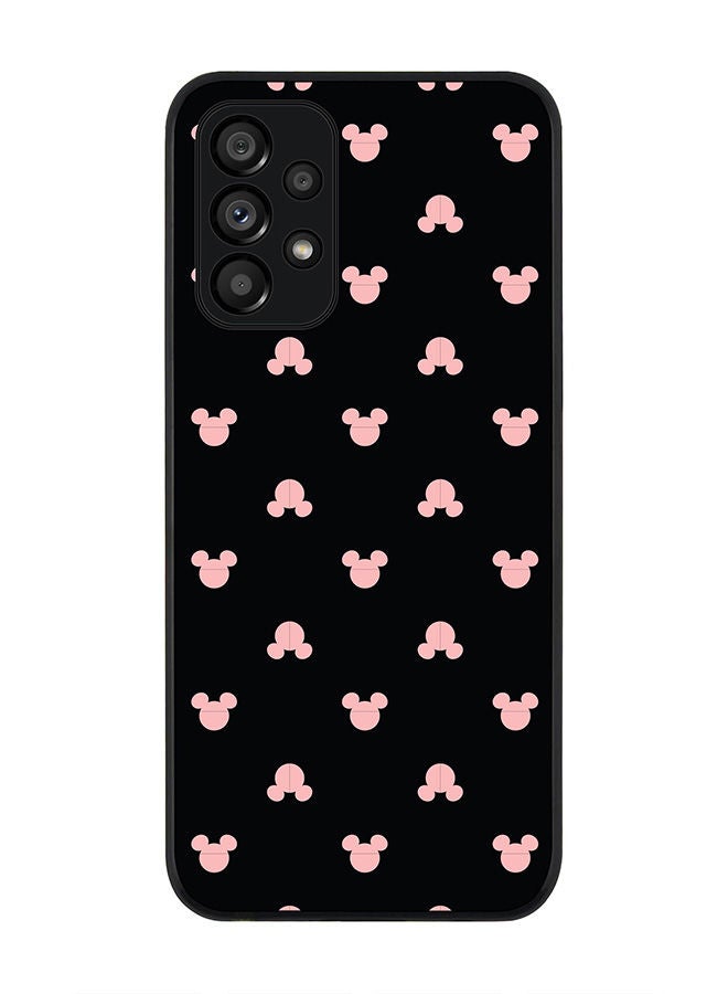 Stylizedd Rugged Black edge case for Samsung Galaxy A23 (LTE/4G) Slim fit Soft Case Flexible Rubber Edges Anti Drop TPU Gel Thin Cover - Mickey Print - Image 1