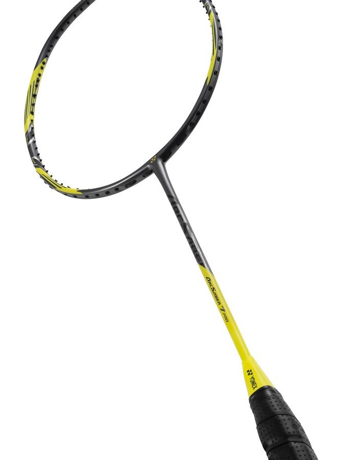 Yonex Arcsaber 7 Play Strung Graphite Badminton Racquet With Full Cover (Grey/Yellow) - Image 5