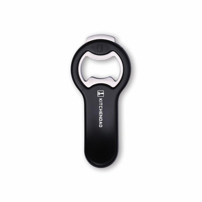 KITCHENDAO 2 in 1 Magnetic Beer Bottle Opener for Fridge and RV with Cap Catcher - Pop Can Soda Can Opener, Stick to Refrigerator for Easy Storage with Magnet, Gift for Men Husband Father- 1 Pack - Image 1