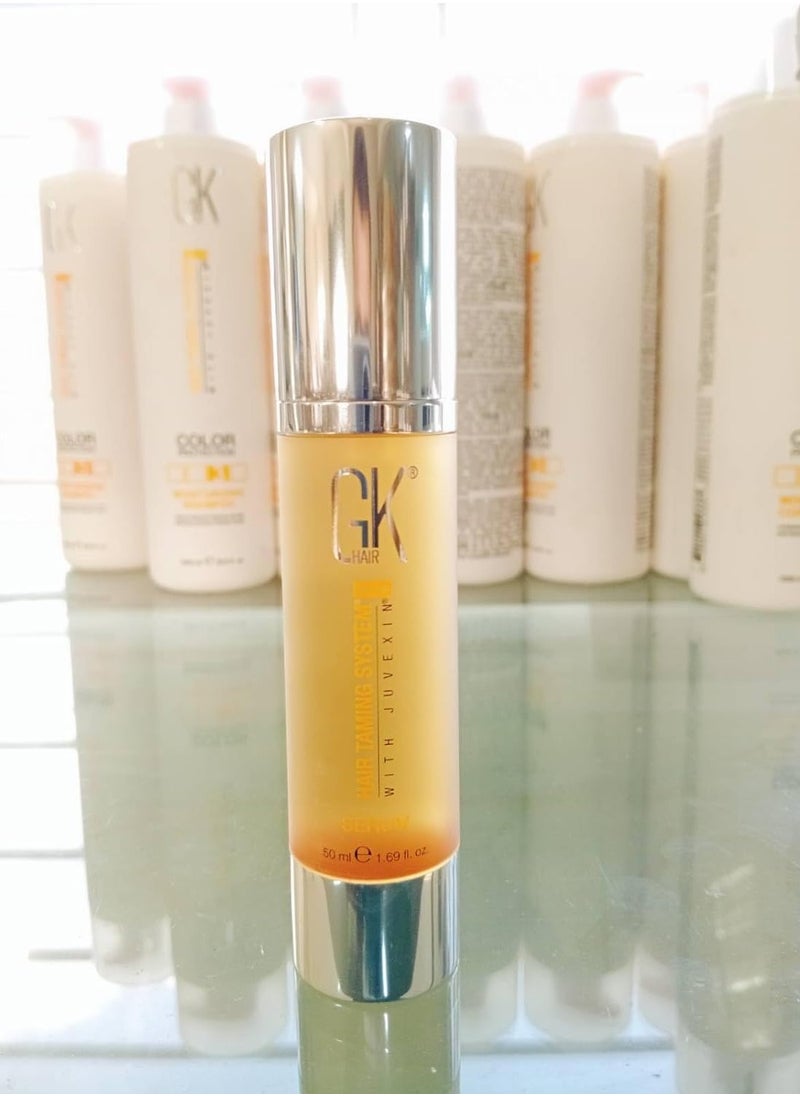 GK Hair Taming System Global Keratin Hair Serum ( 50ml ) with Argan Oil Provides Smoothness