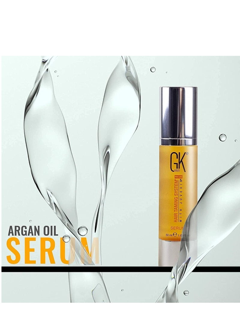 GK Hair Taming System Global Keratin Hair Serum ( 50ml ) with Argan Oil Provides Smoothness