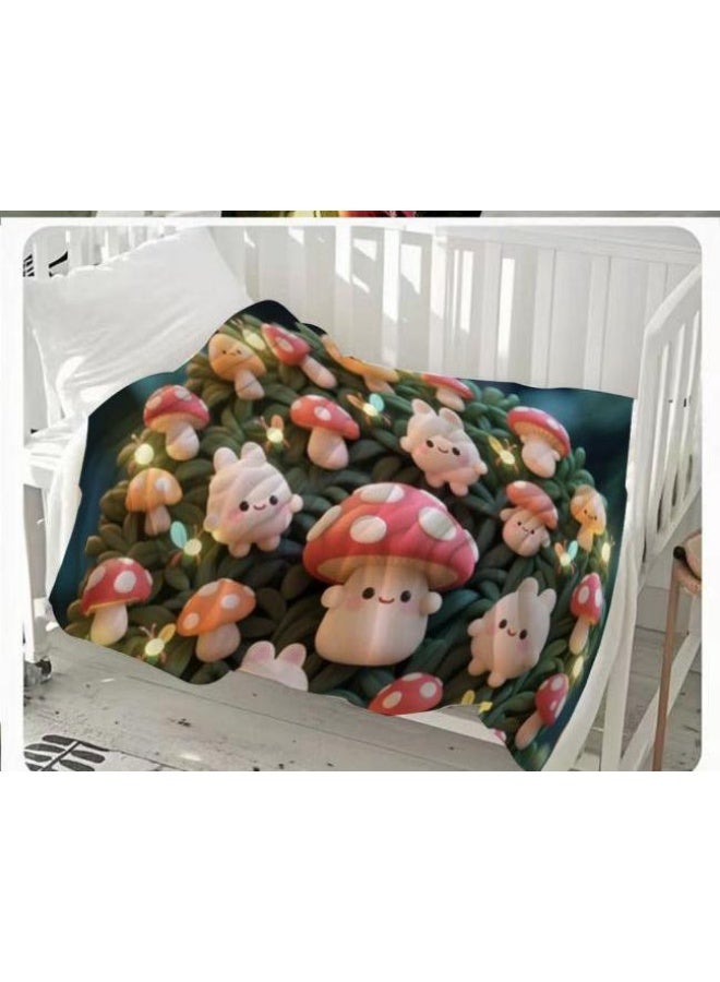 general Baby and children's cartoon flannel thin blanket (warm and comfortable, suitable for sleep, game use) 70cm*100cm - Image 2