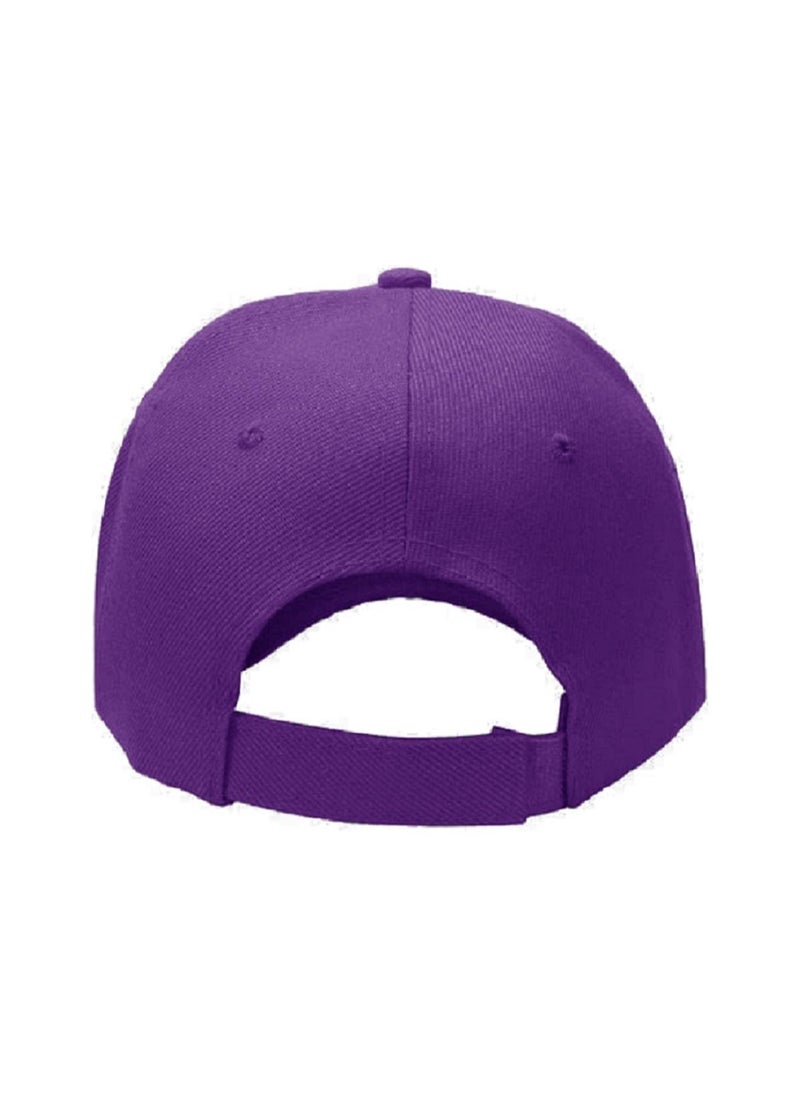 Generic - Plain baseball cap, multi-use, purple color - Image 1