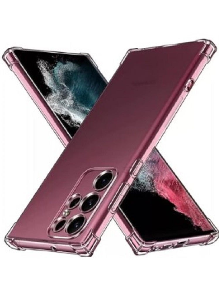 vesus TPU Bumper Cushion Cover with Reinforced Corners Anti-scratch Transparent Back Case for Samsung Galaxy S23 Ultra Clear