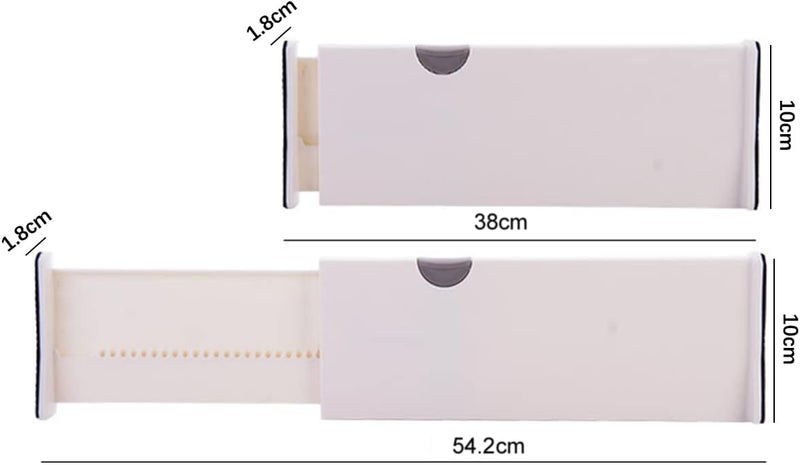 IBAMA Large Adjustable Drawer Dividers Organizer Separators Plastic Dresser Organizer for Bedroom, Bathroom, Closet, Baby Drawer, Office Desk, Kitchen Storage - Image 3