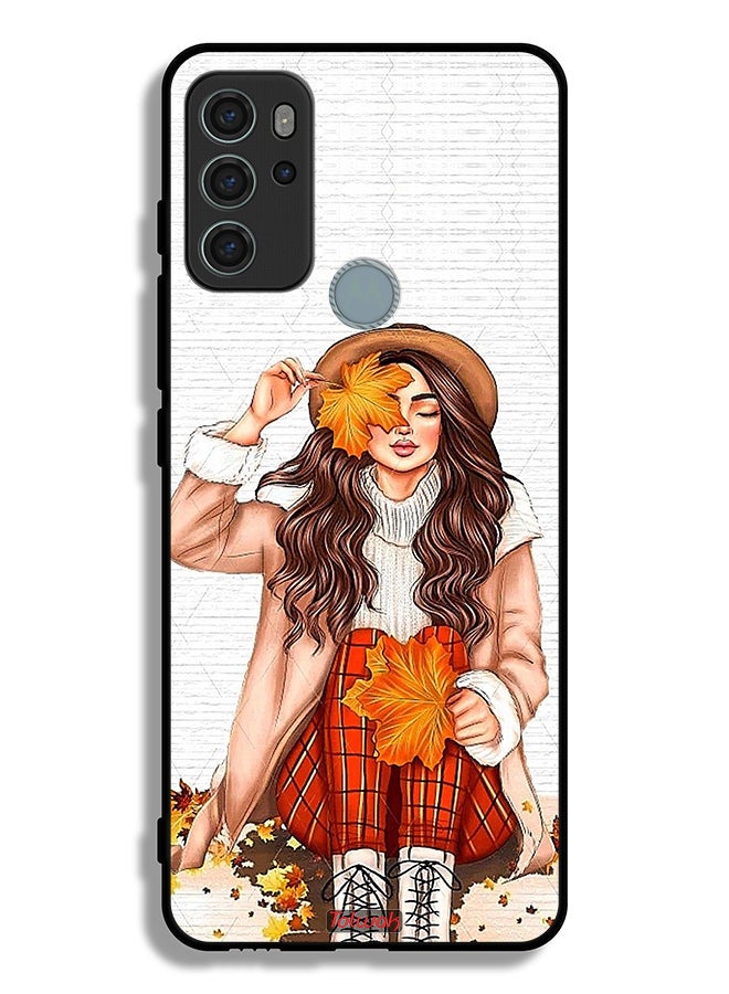 Tolwak Motorola Moto G60S Protective Case Cover Holding Autumn Leaves Art - Image 2