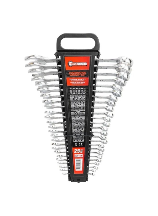 Combination wrench set 25 pcs (6-32mm) in plastic holder