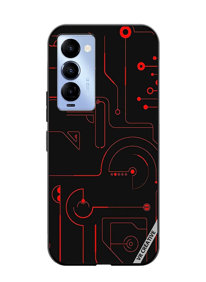 VR CREATIVE Protective Case Cover For Tecno Camon 18/18 P Game Circuit Design Multicolour - Image 1