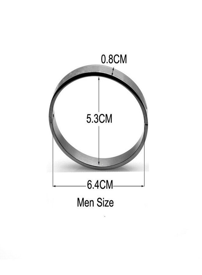 ZIVOM® Roman Black 316 L Surgical Stainless Steel Openable Bracelet for Men and Boys - Image 5