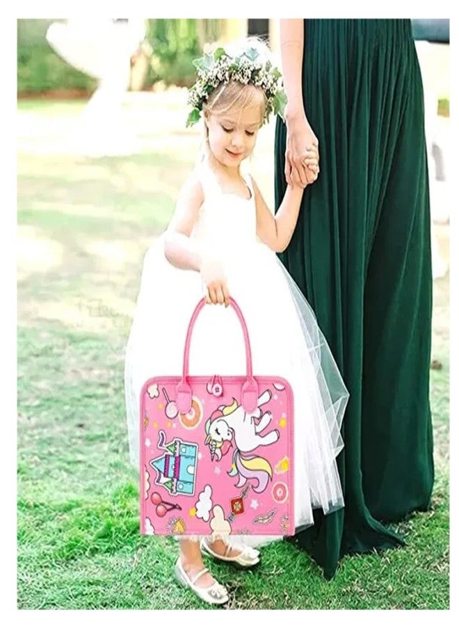 Breatoi Toddlers Busy Board,Sensory Boards For Autism Toys,Interactive Educational Toys 2+ Years Old Girls Boys Learn To Dress,Fine Motor Skills Travel Toys For Airplane Or Car (Unicorn),Multicolor - Image 5