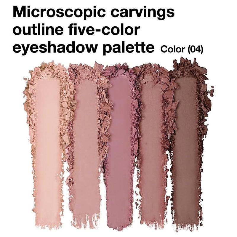 evpct 5 Colors Matte Pink Eyeshadow Makeup Palette, Nude Pink Rose Mauve Brown Cocoa Neutral Matte Cream Mini Eye Shadow Palette Makeup for Older Women Blue Green Eye, Blush Contour Palettes sombras de ojos - Image 4