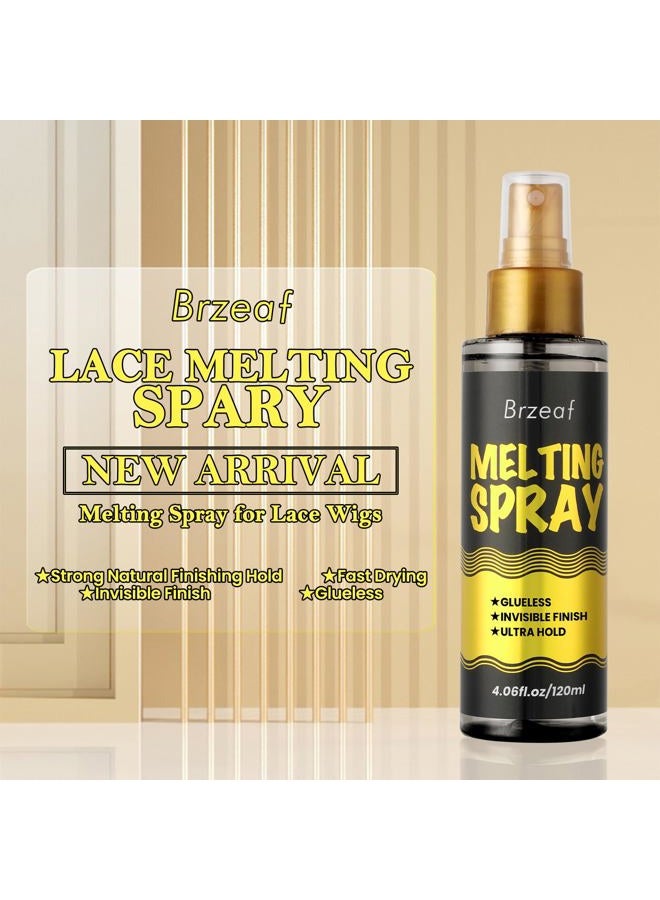 Brzeaf Lace Fusion Spray & Hold Spray(120ml), Extreme Hold, No Glue, Fusion Spray For Lace Wigs, Strong Natural Finish Grip, Dries Quickly, F Spray - Image 3