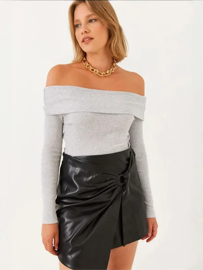 بيانكو لوتشي بلوزة لوكسي بنسيج مضلع