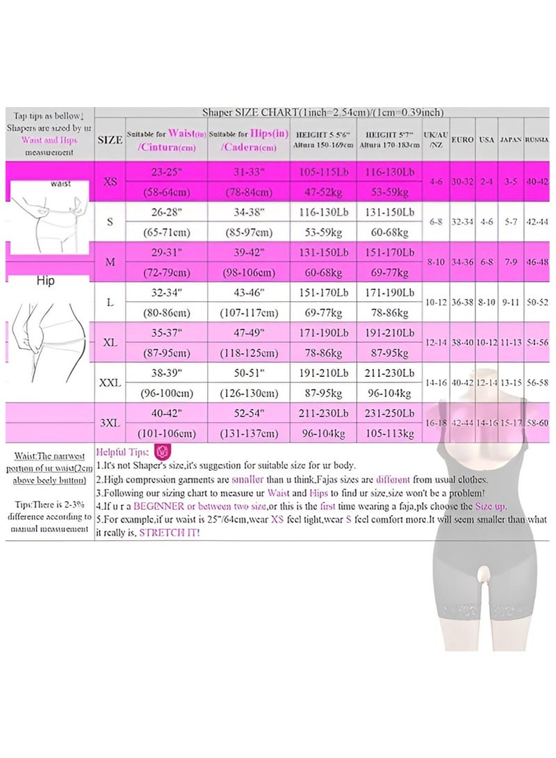 مشدات الجسم النسائية ذات الخصر العالي للتحكم في البطن، مشدات الجسم الكاملة للنساء