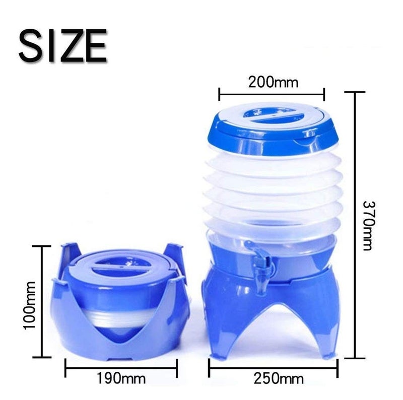 Dhruheer 55 L Folding Water Jug Dispenser Collapsible Beverage Tub Dispenser Portable Water Storage Bucket for Outdoor Traveling Camping Party Assorted - Image 4