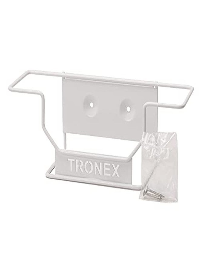 Tronex Single Wire Wall Mounted Rack Tissue Box Rack Disposable Glove Rack Napkin Box Holder Space Saver Durable White Enamel, White (Box of 1) - Image 1