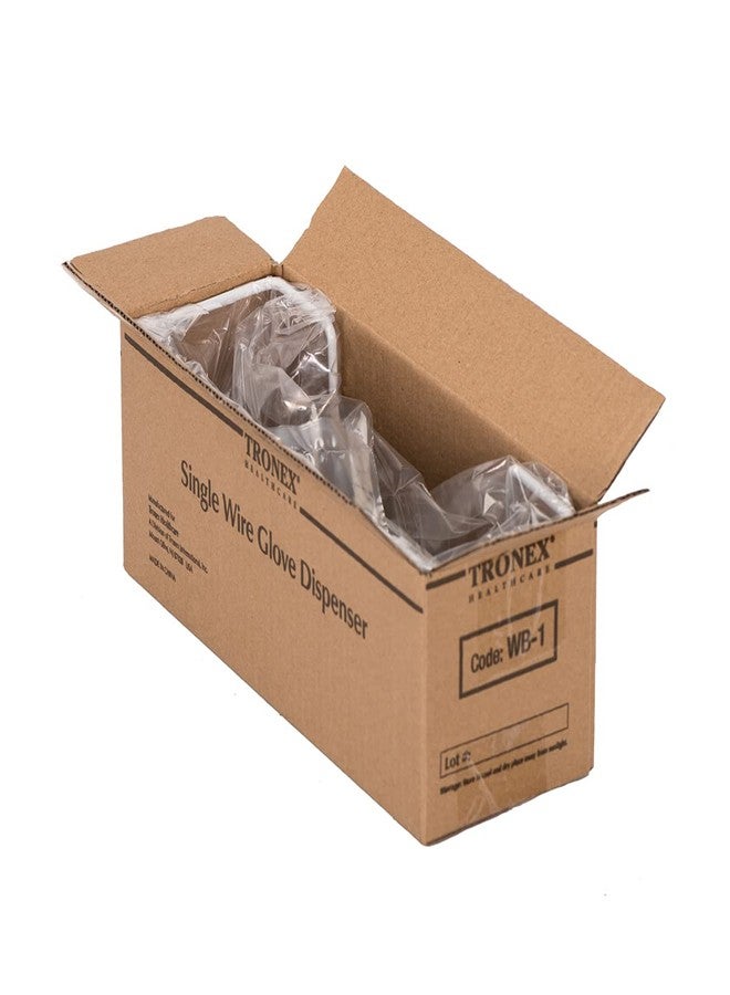 Tronex Single Wire Wall Mounted Rack Tissue Box Rack Disposable Glove Rack Napkin Box Holder Space Saver Durable White Enamel, White (Box of 1) - Image 4