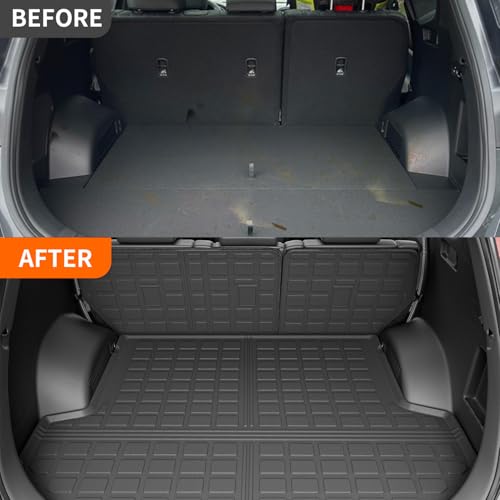 powoq Cargo Liner Compatible with 2021 2022 2023 Santa Fe Trunk Mat Cargo Mat All Weather TPE Backrest Liner Replacement for 2021 2022 2023 Santa Fe Accessories (Compatible with 21-23 Santa Fe) - Image 3