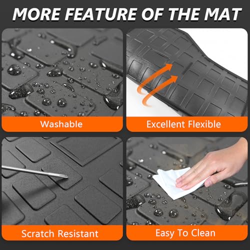 powoq Cargo Liner Compatible with 2021 2022 2023 Santa Fe Trunk Mat Cargo Mat All Weather TPE Backrest Liner Replacement for 2021 2022 2023 Santa Fe Accessories (Compatible with 21-23 Santa Fe) - Image 5