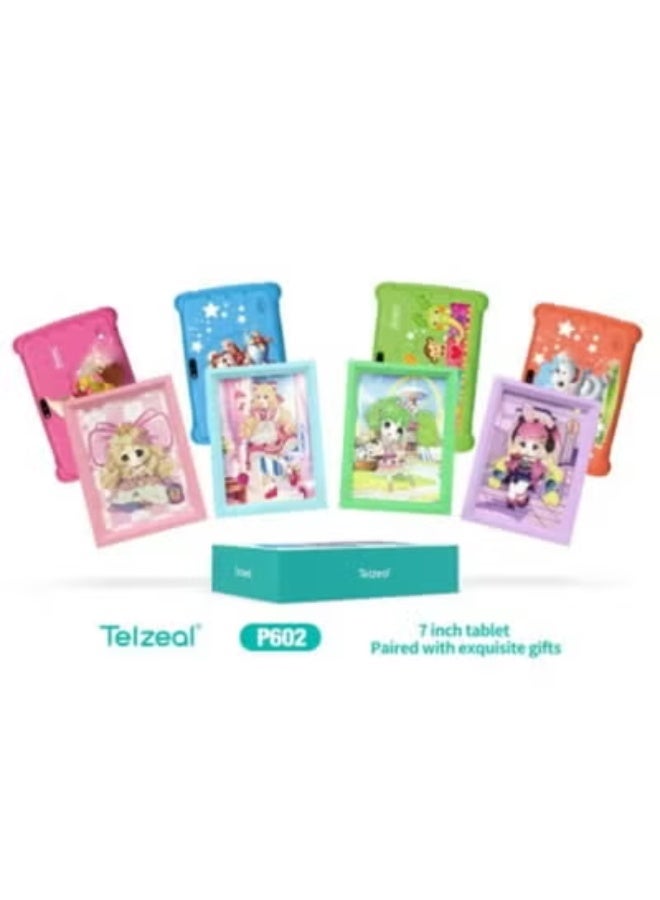 Telzeal P602 7-Inch Android Tablet – 4GB RAM, 128GB Storage, HD Display, Dual Camera, WiFi, 3000mAh Battery, Slim Lightweight Green Design with Free Accessories Bundle for Kids, Travel & Everyday Use - Image 1