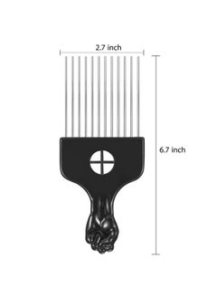 BOAO 3 Packs Metal Afro Pick Combs For Women, Men - Wig Braid, Curly Hair Detangling, Styling And Lifting  - Image 2