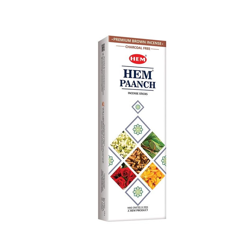 HEM Paanch Incense Sticks | Charcoal-Free Brown Batti with Sandal, Mogra, Rose, Champa & Kewda | Unique Five Scent Blend for Meditation, Rituals & Relaxation | Long-Lasting Fragrance | Burns 30-35 Min - Image 5