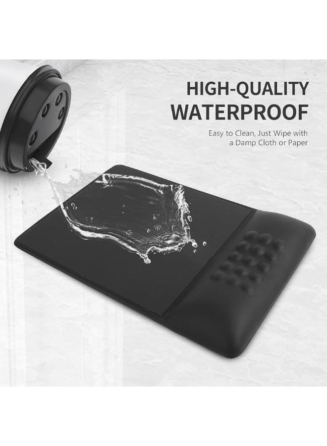 Mouse pad with Gel  foam Cushion - Ergonomic Mouse pad with Wrist Rest - Non-Slip & Waterproof - Memory Foam Mouse Mat with Wrist Pad, Hand Rest Gel Pad Mouse, Keyboard, Computer