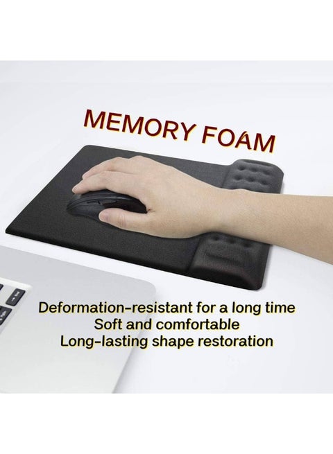 Mouse pad with Gel  foam Cushion - Ergonomic Mouse pad with Wrist Rest - Non-Slip & Waterproof - Memory Foam Mouse Mat with Wrist Pad, Hand Rest Gel Pad Mouse, Keyboard, Computer