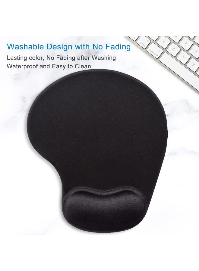 Mouse pad with Gel  foam Cushion - Ergonomic Mouse pad with Wrist Rest - Non-Slip & Waterproof - Mouse Mat with Wrist Pad, Hand Rest Gel Pad Mouse, Keyboard, Computer - Image 2