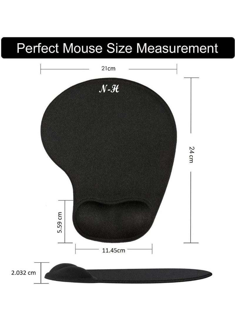 Mouse pad with Gel  foam Cushion - Ergonomic Mouse pad with Wrist Rest - Non-Slip & Waterproof - Mouse Mat with Wrist Pad, Hand Rest Gel Pad Mouse, Keyboard, Computer - Image 4