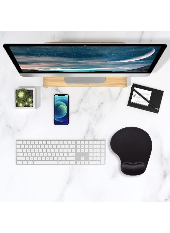Mouse pad with Gel  foam Cushion - Ergonomic Mouse pad with Wrist Rest - Non-Slip & Waterproof - Mouse Mat with Wrist Pad, Hand Rest Gel Pad Mouse, Keyboard, Computer - Image 3