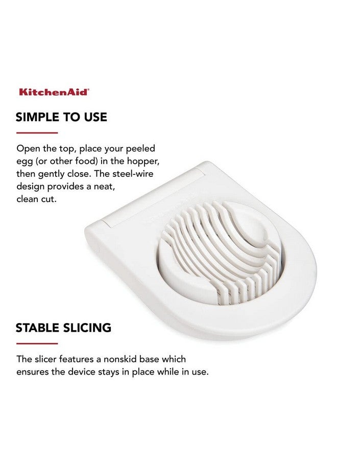 KitchenAid Classic Egg Slicer with Stainless Steel Wires, 9 Inch, White - Image 4