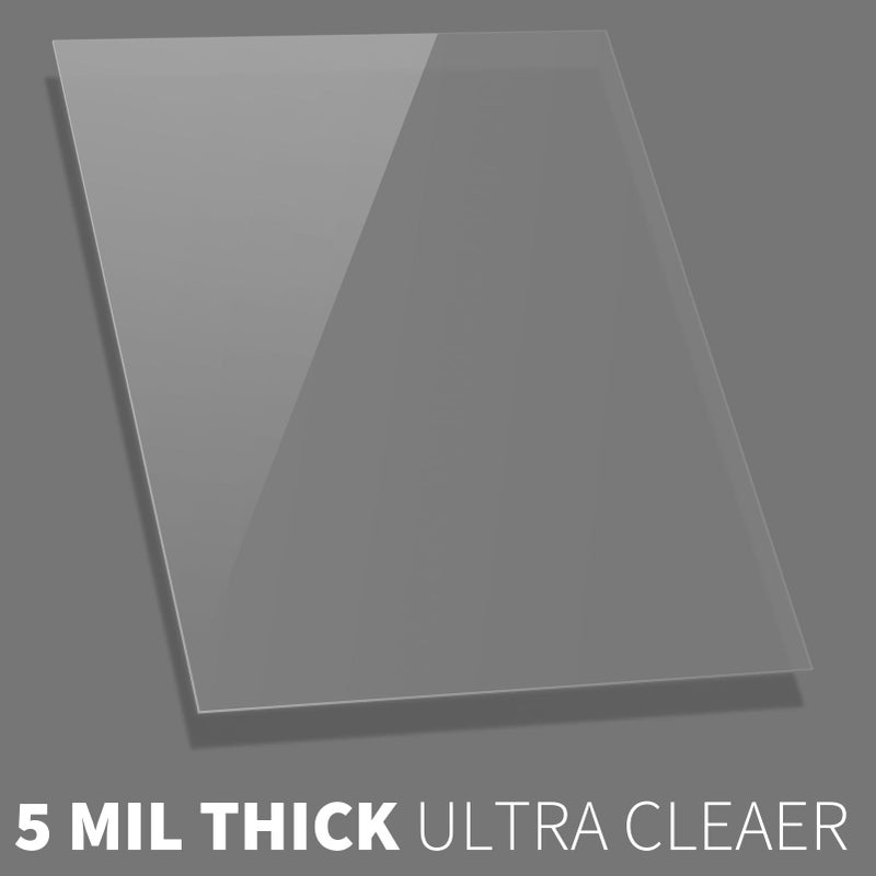 Binditek 100 Pack 5 Mil Clear Binding Covers, Ultra Clear, 8.5 x 11 Inches, Letter Size, Square Corners, Un-Punched, Office Supplies - Image 2