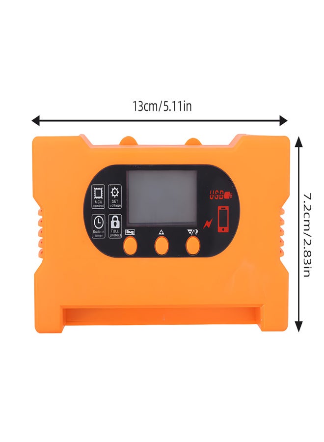 40A Solar Charge Controller 12V/24V Solar Panel Intelligent Regulator with Dual USB / Type-C Ports OLED Display PWM Solar Panel Charge Controller - Image 2