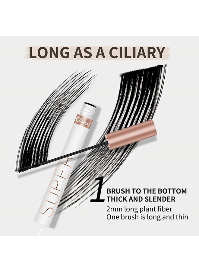 OCHEAL Thick And Curling Mascara ,Volume and Length, Waterproof Black Natural Thrive Mascara Liquid Lash Extensions Eye Makeup, Defining, Curling, Long Lasting, Smudge Proof, Hypoallergenic Eyelashes Cosmetics - Image 4