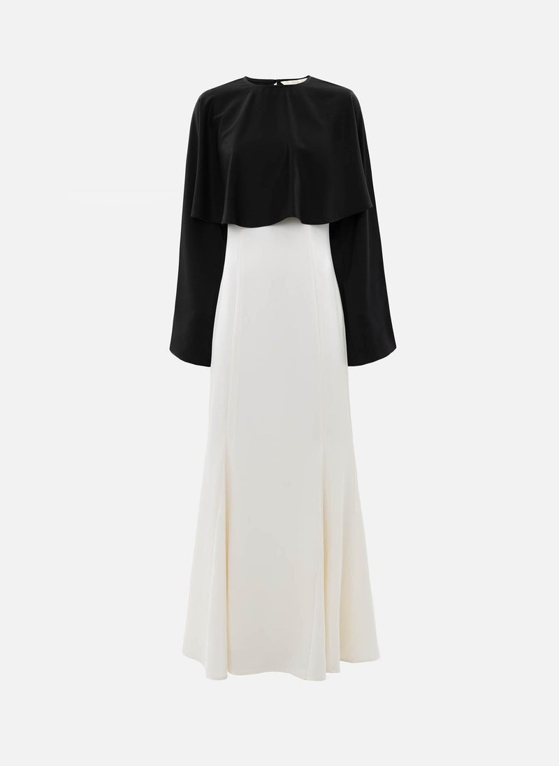 Lichi Maxi dress with voluminous cape and long sleeves - Image 2