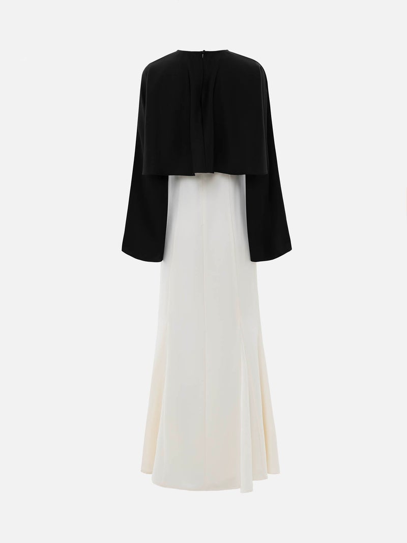 Lichi Maxi dress with voluminous cape and long sleeves - Image 3