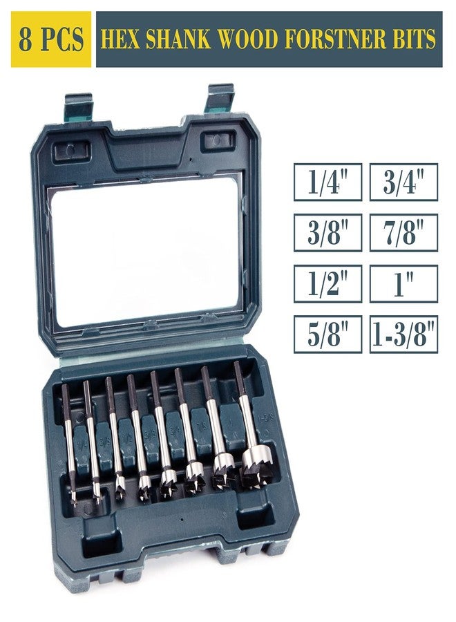 INTOO Hex Shank Forstner Bit Set 8pcs Multi Sided Shank Wood Drill bit Set - Image 2
