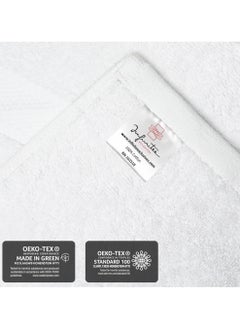 Infinitee Xclusives Infinitee Xclusives [12 Pack] Premium White Wash Cloths and Face Towels, 13 x 13 Inches (33 x 33cm) 100% Cotton, Soft and Absorbent Washcloths Set - Perfect for Bathroom, Gym, and Spa  - Image 5