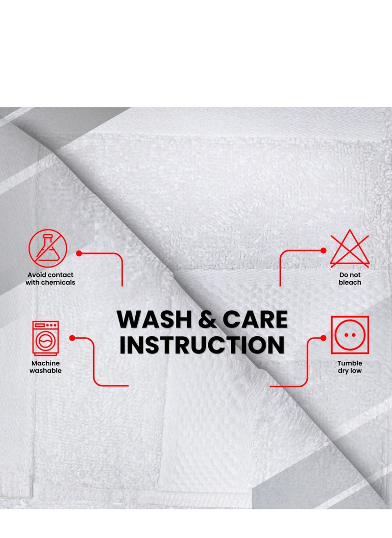 Infinitee Xclusives Infinitee Xclusives [12 Pack] Premium White Wash Cloths and Face Towels, 13 x 13 Inches (33 x 33cm) 100% Cotton, Soft and Absorbent Washcloths Set - Perfect for Bathroom, Gym, and Spa  - Image 4