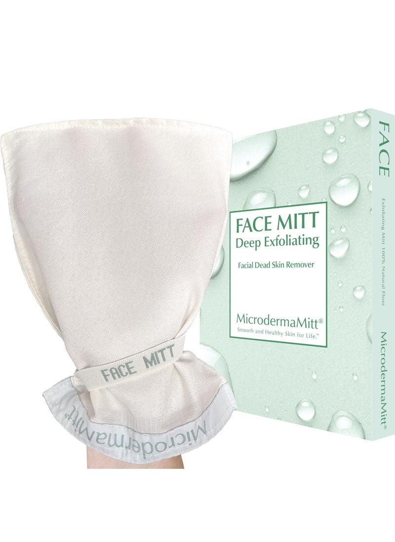 MicrodermaMitt - MicrodermaMitt Deep Exfoliating Mitt Scrub for Face, Lips & Neck - Dead Skin & Blackheads Remover - Gentle Facial Scrubber - Exfoliator Glove for Shower - Women Skin Care - Image 1