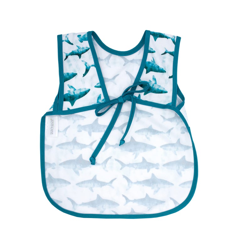 BapronBaby Shark Attack Bapron - No Neck Tie Safer Bib for Baby & Toddler - Soft Waterproof Stain Resistant - Machine Washable - Sz Baby/Toddler 6m-3T - Image 3