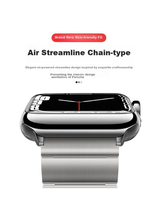 Bho مناسب لأشرطة Apple Watch، شريط ساعة Apple Watch S10/Ultra2 الجديد، شريط السلسلة المعدنية من التيتانيوم iWatch S9/8/7/6/5/SE - Image 3
