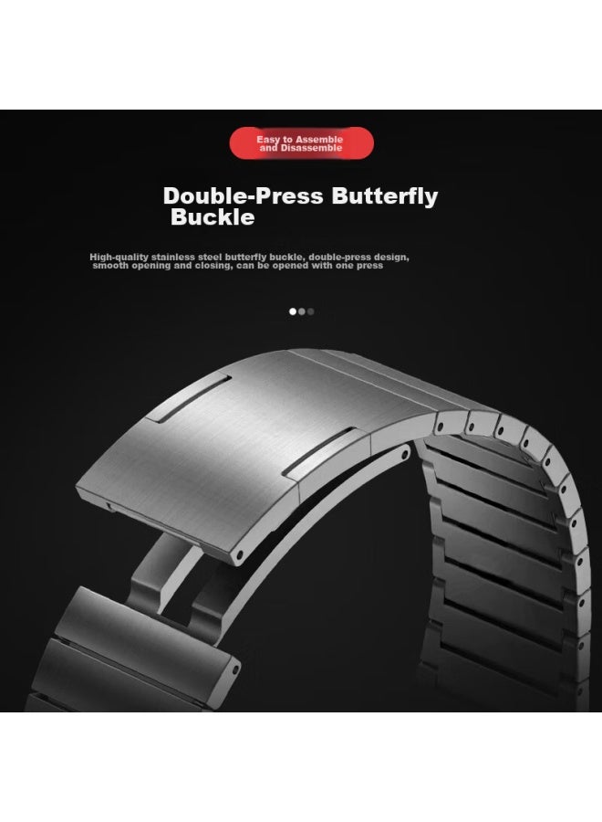 Bho مناسب لأشرطة Apple Watch، شريط ساعة Apple Watch S10/Ultra2 الجديد، شريط السلسلة المعدنية من التيتانيوم iWatch S9/8/7/6/5/SE - Image 4
