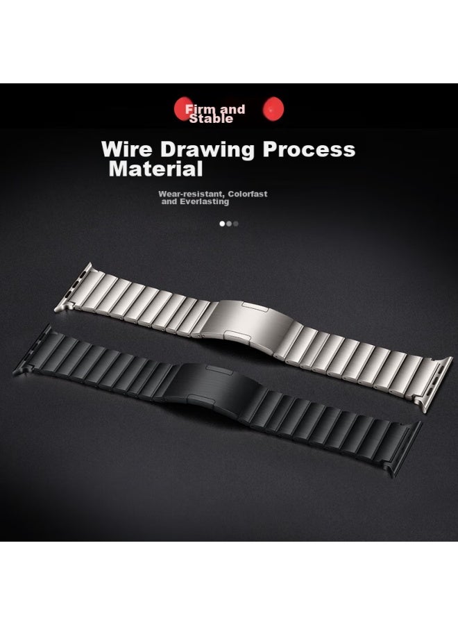 Bho مناسب لأشرطة Apple Watch، شريط ساعة Apple Watch S10/Ultra2 الجديد، شريط السلسلة المعدنية من التيتانيوم iWatch S9/8/7/6/5/SE - Image 5