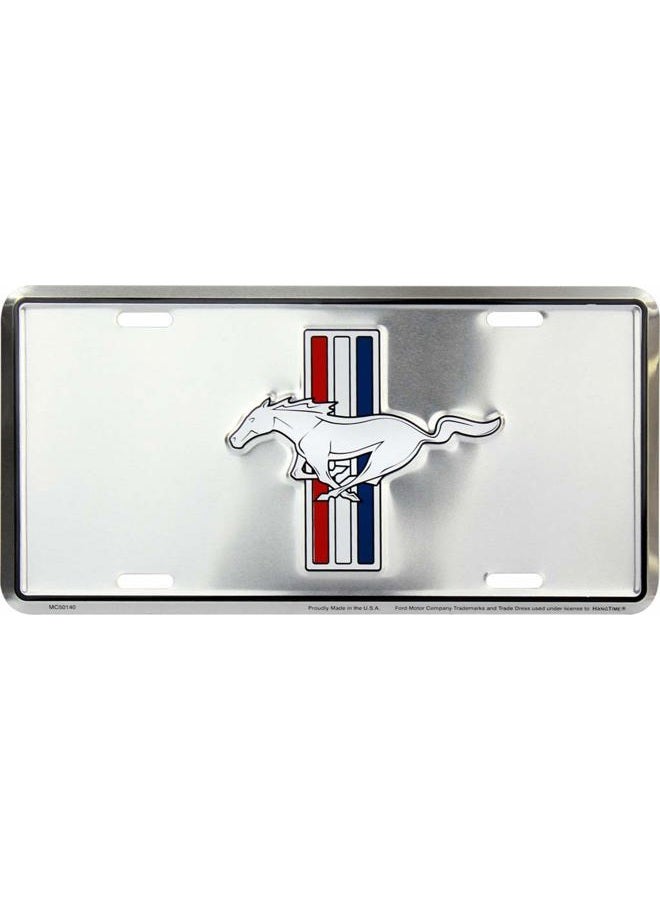 HangTime Ford Mustang Metal License Plate 6 x 12