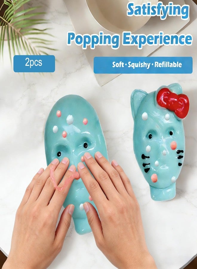 CIYOJA Pimple Popping Toy Squishy Toys Stress Relief Squeeze Toy Reusable Silicone Pimple Popper Fidget Toy Set Soft Squishy Sensory Toy Enjoy ASMR Stress Relief Fun Anxiety Relief Desk Toy (Alien) - Image 3