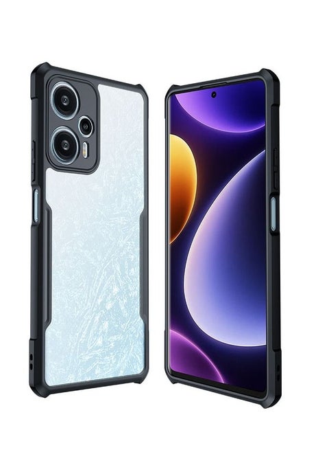 Compatible with Xiaomi Poco F5 Case Airbags Shockproof Shell Back Transparent TPU+PC Case For Poco F5