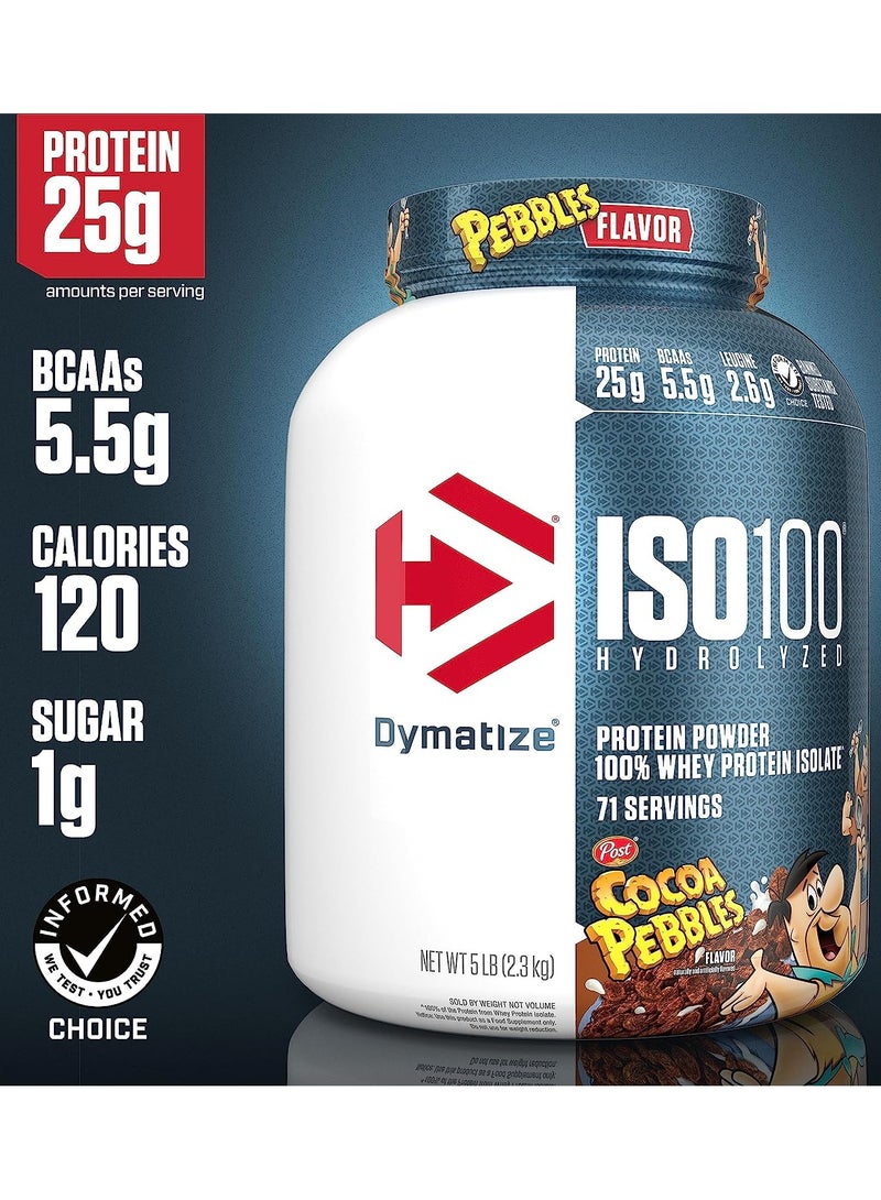 ديماتيز Dymatize ISO 100 Hydrolyzed, Cocoa Pebbles Flavor, 2.3 Kg - Image 2